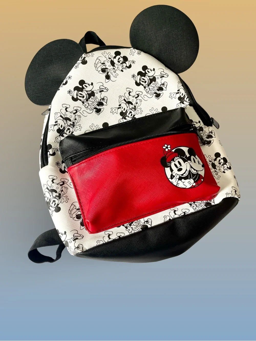 Disney Mickey & Minnie Mouse Mini Backpack Bioworld 11.5